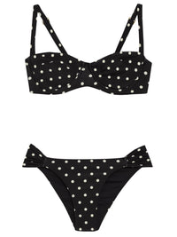 biquíni e calça poá black T09 ysla