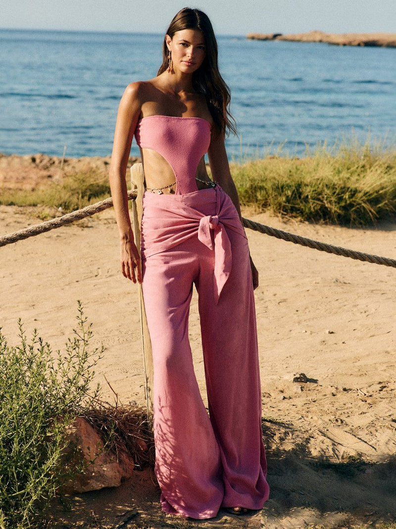 maiô e calça rosa M09 triya
