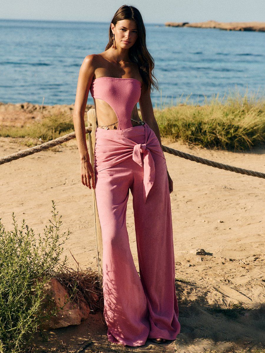 maiô e calça rosa M09 triya