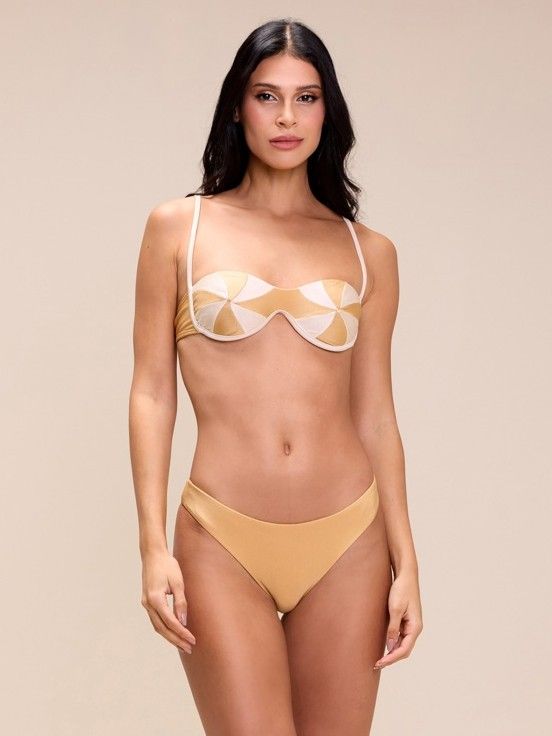 top meia taça areia girassol 1863 mos beachwear