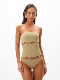 conjunto maiô e saia azaleia verde 0470 oásis resortwear