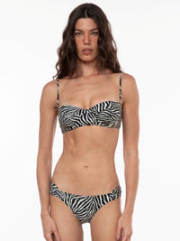 biquíni e saia pareô zebra T01 triya