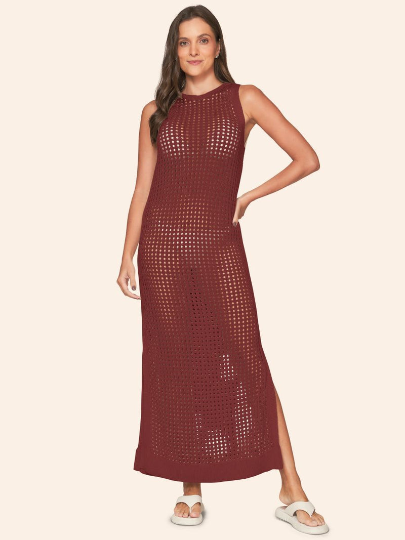 saída de praia longa tricot vermelho 8505415 lua luá