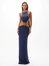 vestido longo verbena azul 1018 oásis resortwear