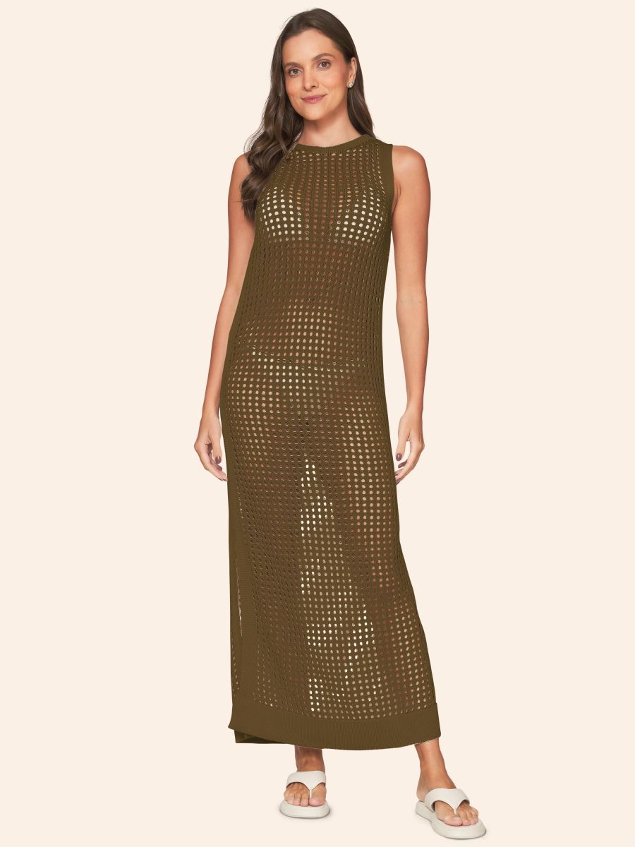 saída de praia longa tricot marrom 8505415 lua luá