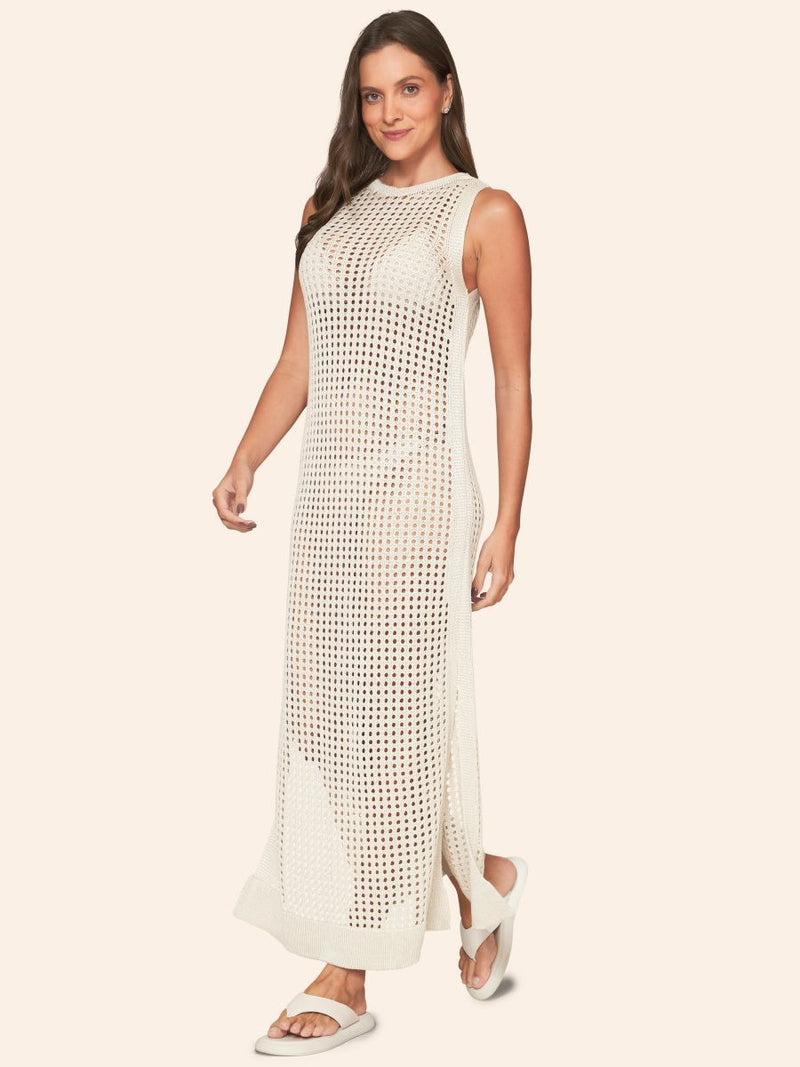 saída de praia longa tricot off white 8505415 lua luá