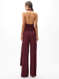 conjunto blusa e calça alamanda bordô 0458 oásis resortwear