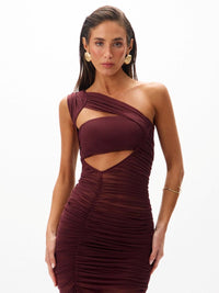conjunto biquíni e vestido bordô 0473 oásis resortwear