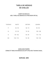 Tabela de medidas