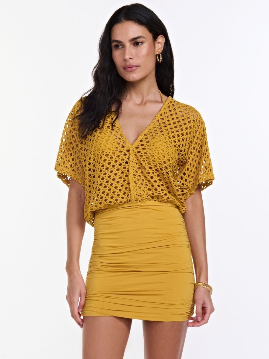 vestido curto yuna amarelo VE04 triya
