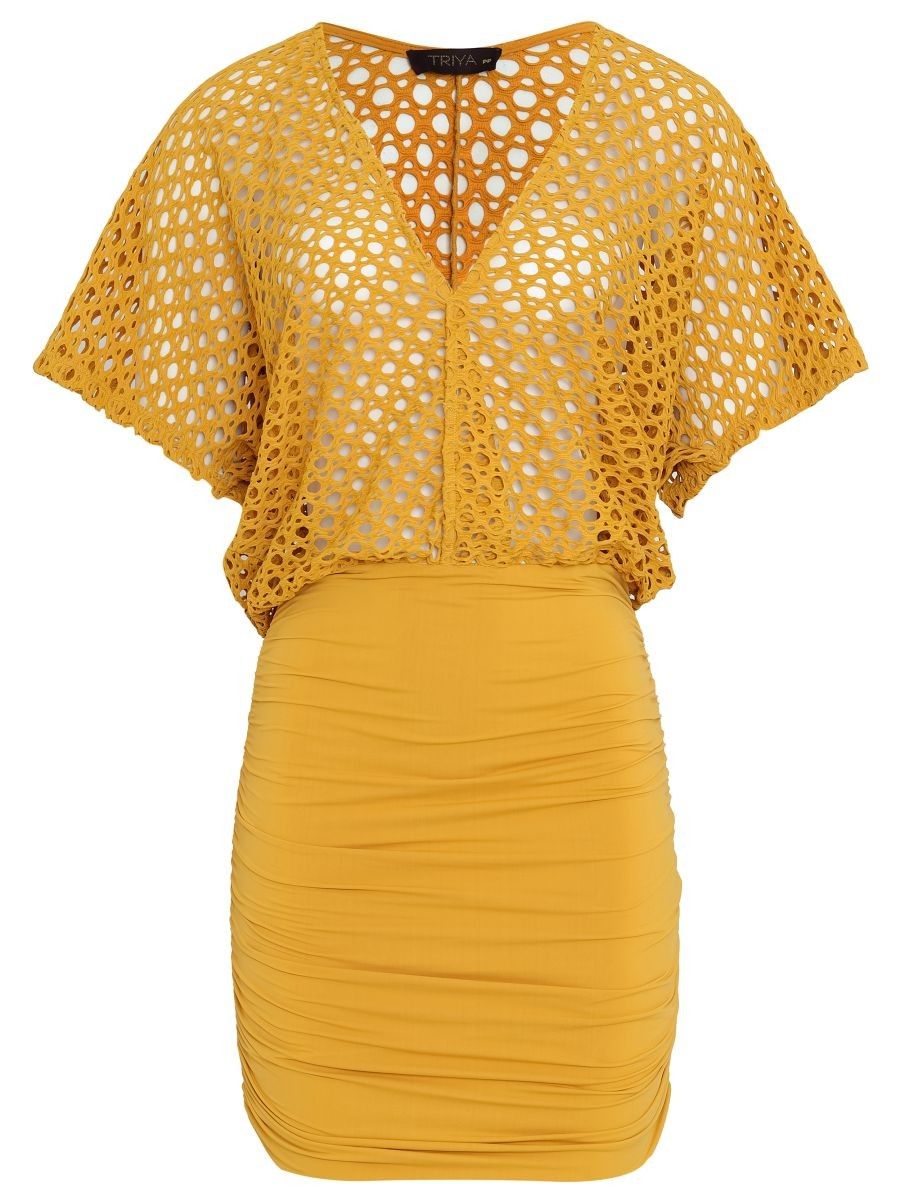 vestido curto yuna amarelo VE04 triya