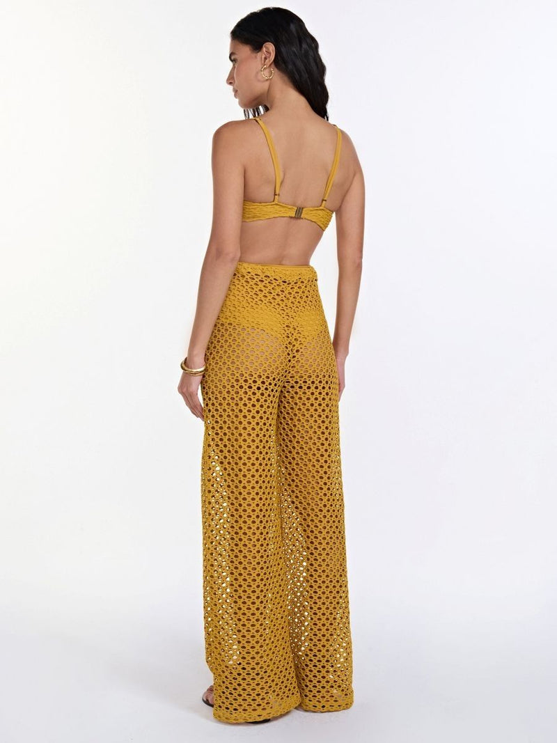 calça tela arabela amarelo CL02 triya
