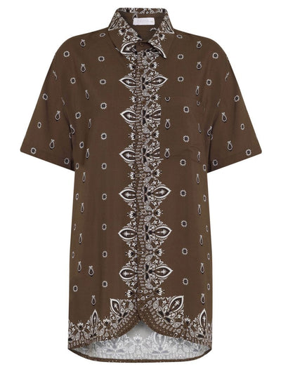 camisa lucia bandana brown CM02 triya