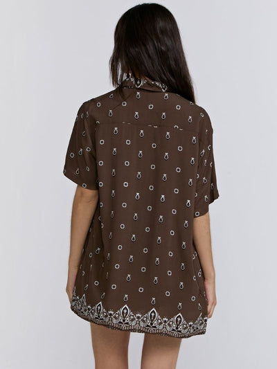 camisa lucia bandana brown CM02 triya
