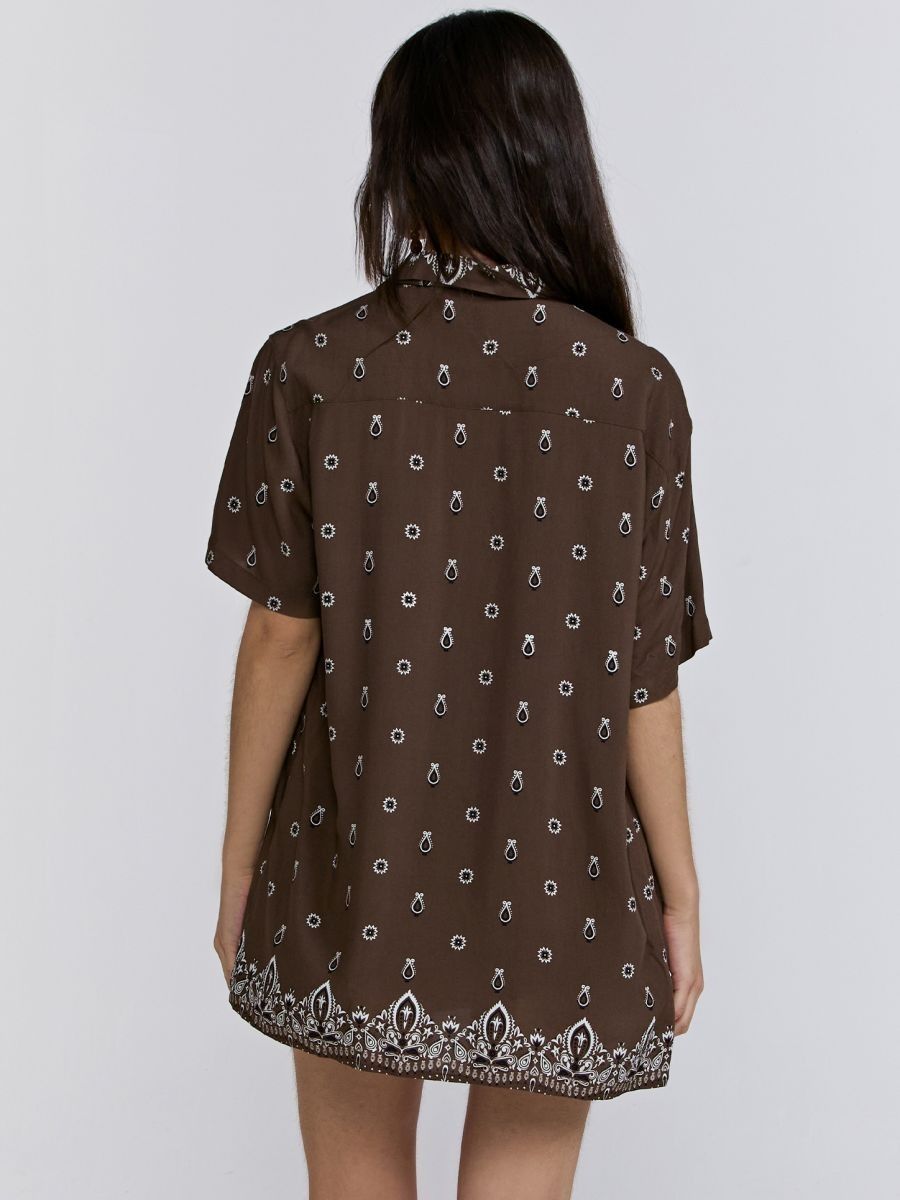camisa lucia bandana brown CM02 triya