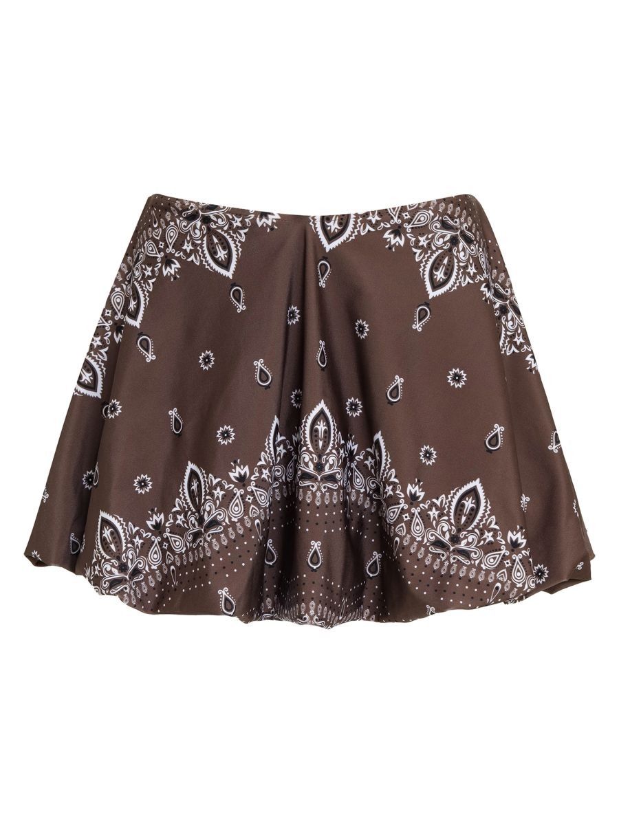 camiseta e saia balonê bandana brown BL01 SA07 triya