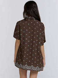 camisa e saia balonê bandana brown CM02 SA07 triya