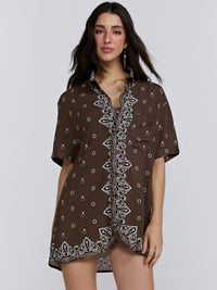 camisa e saia balonê bandana brown CM02 SA07 triya