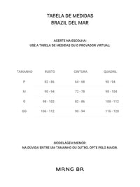 Tabela de medidas