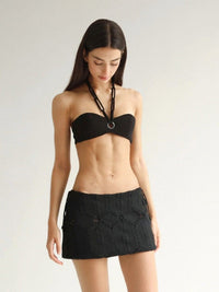 saia curta tricot black SAI25 ostra brasil
