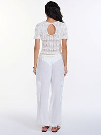 calça cargo marta off white CL02 triya