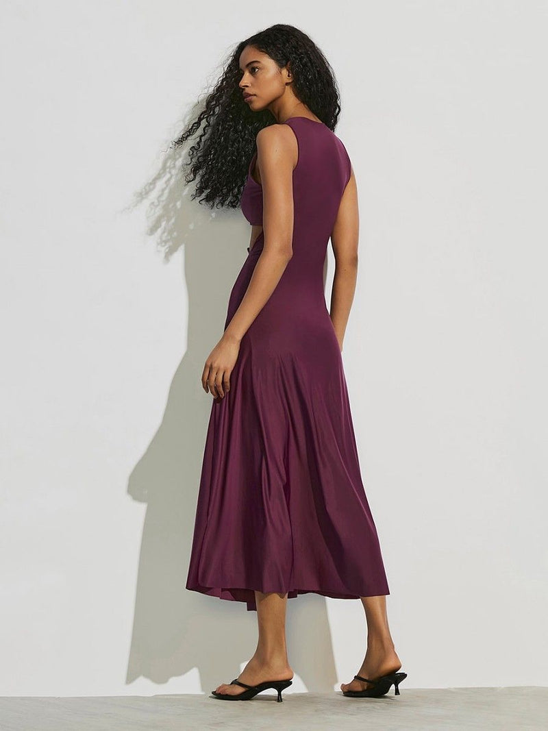 vestido midi roxo berry 20774 cia marítima