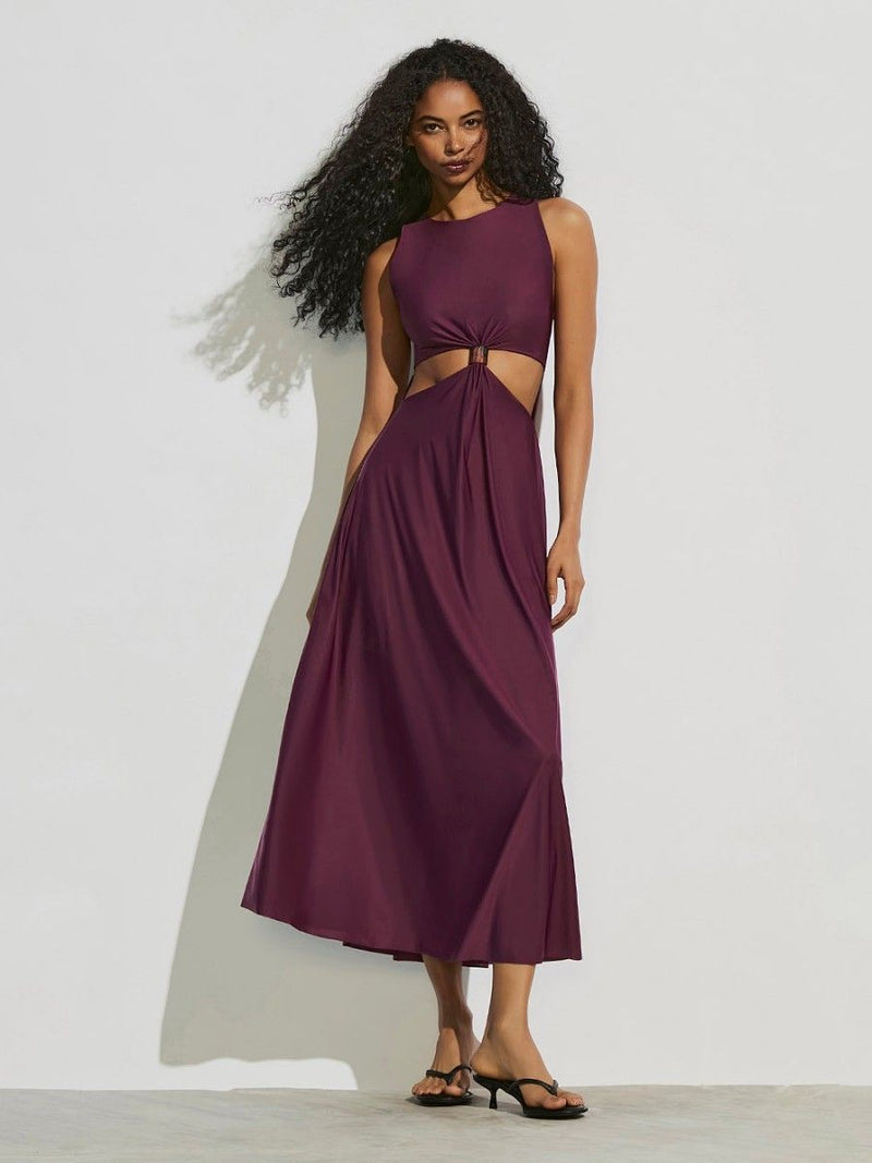 vestido midi roxo berry 20774 cia marítima