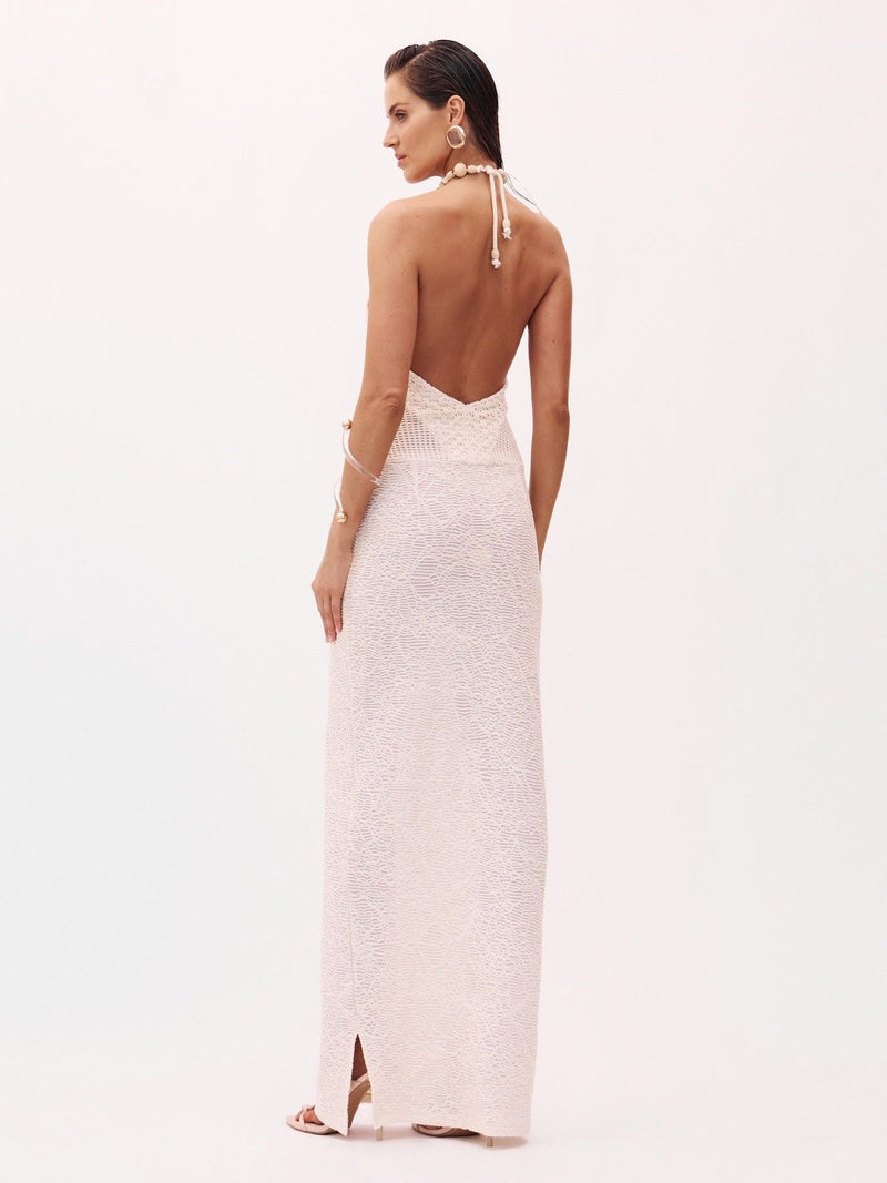 vestido renda off white agatha 0745 oásis resortwear