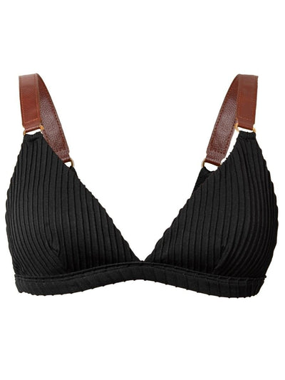 top triângulo selle chanel preto 2104 lefah