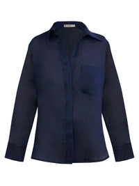 camisa linho azul marinho CA15 ostra brasil