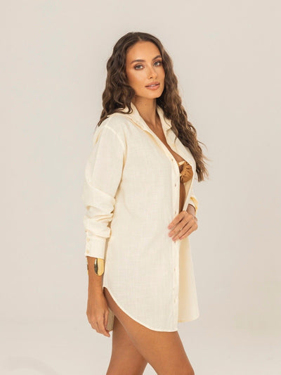 chemise linho pérola 9097 brazil del mar