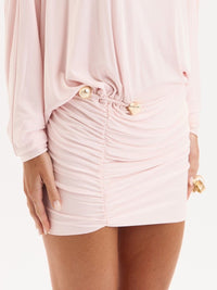 vestido curto rosa hene 0977 oásis resortwear
