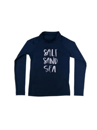 camiseta infantil proteção uv azul marinho MBCUI mer bleu