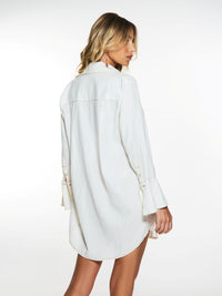 camisa pesponto off white 6502 lefah