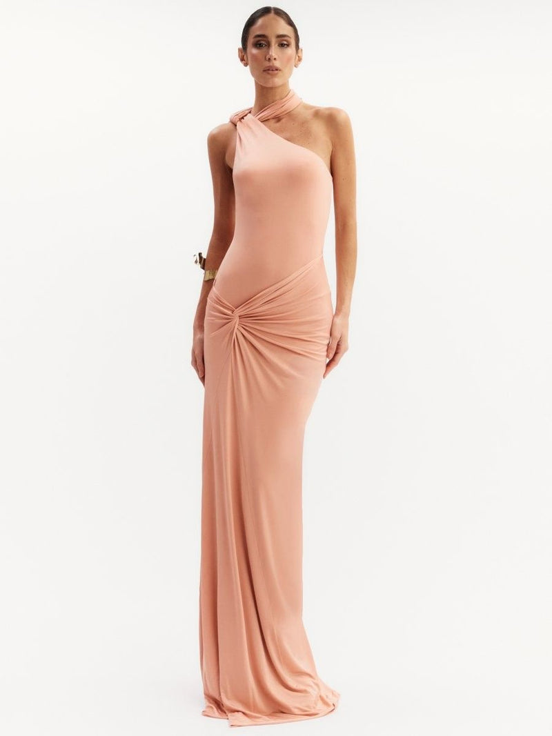 vestido longo rosa rayena 1000 oásis resortwear