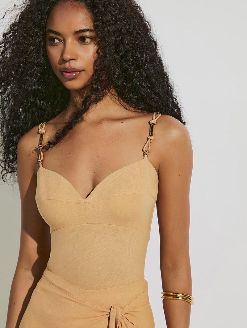 blusa alças finas linho areia 20592 cia marítima