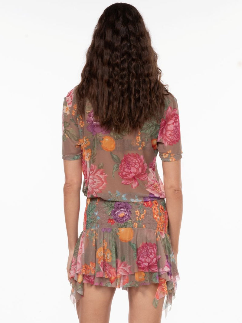 camiseta e saia tule jardim BL08 triya
