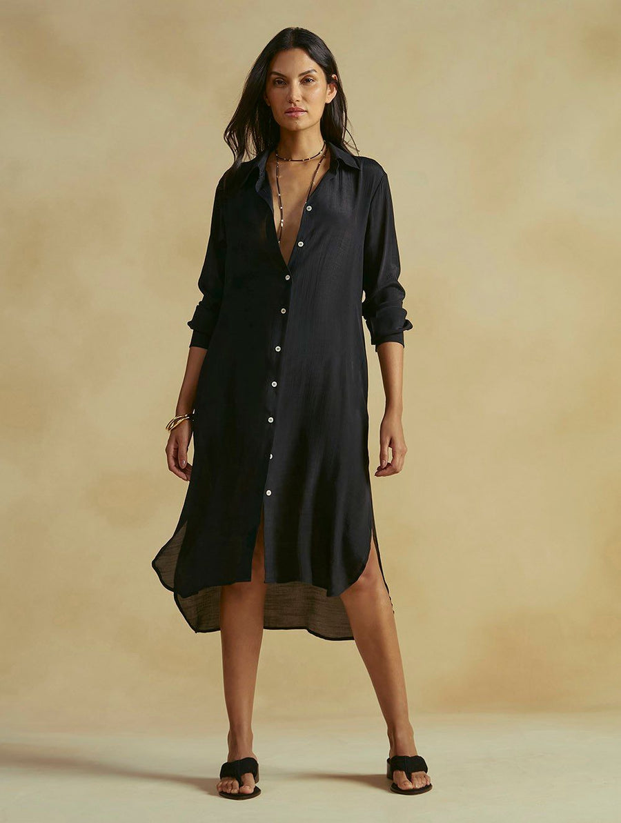 chemise longa preta 20622 cia marítima