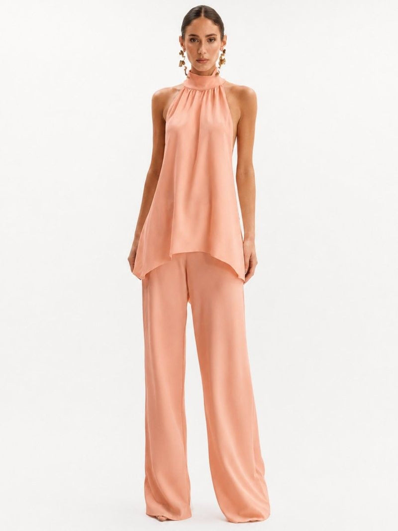 conjunto calça e blusa rosa alessia 0445 oásis resortwear