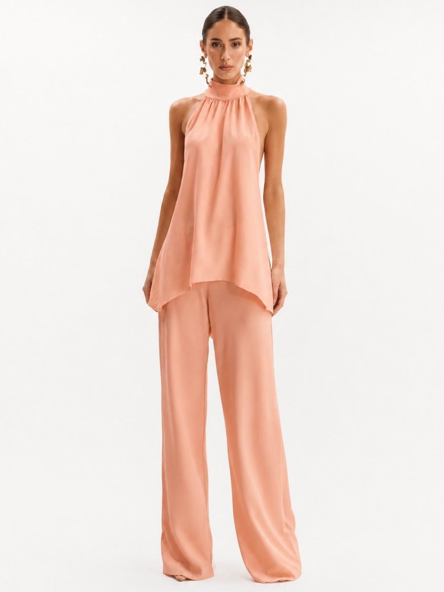 conjunto calça e blusa rosa alessia 0445 oásis resortwear