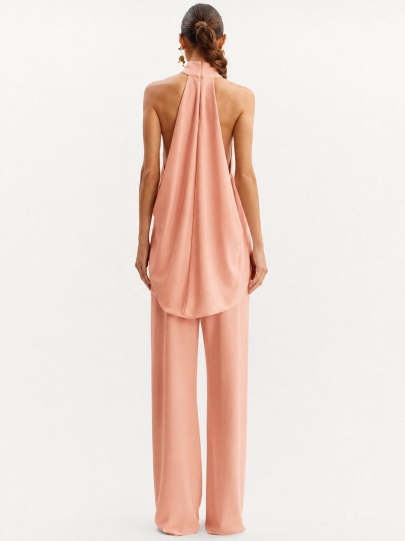 conjunto calça e blusa rosa alessia 0445 oásis resortwear