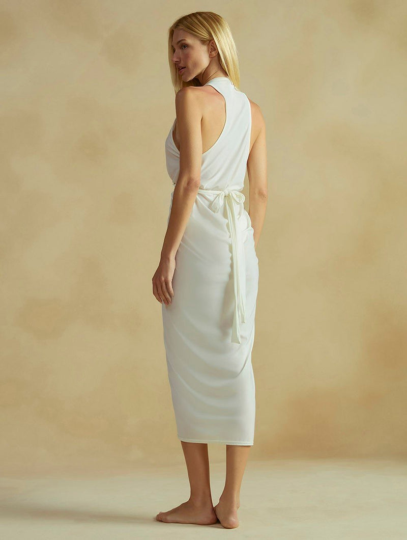 vestido midi off white 16627 cia marítima