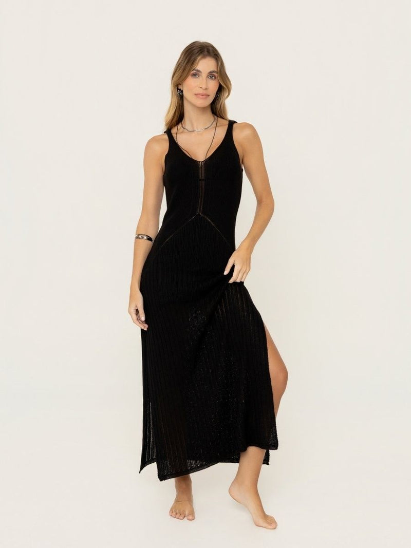 vestido slip tricot preto 9150 brazil del mar