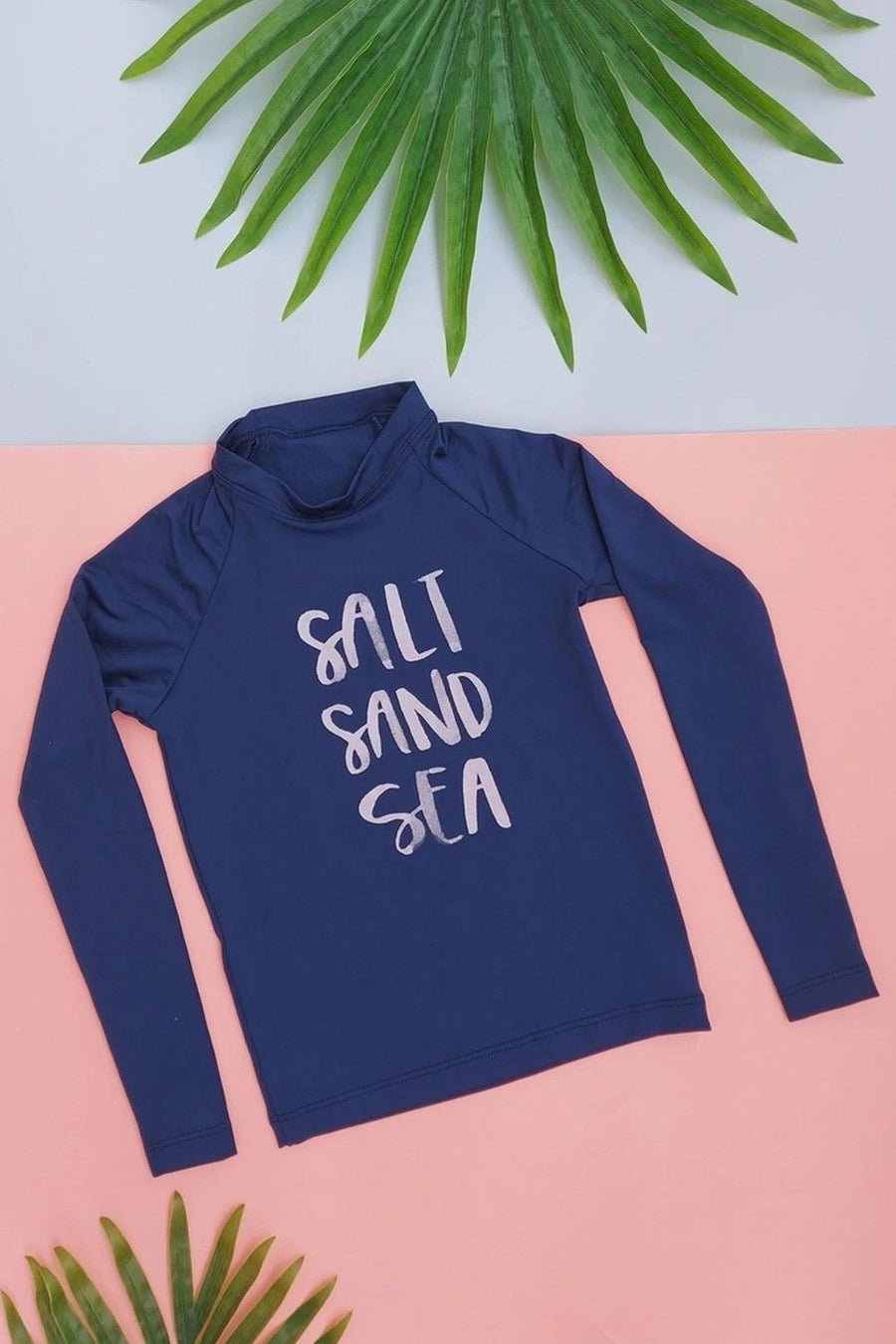 camiseta infantil proteção uv azul marinho MBCUI mer bleu