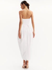 vestido midi off white luma 1004 oásis resortwear