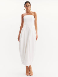 vestido midi off white luma 1004 oásis resortwear