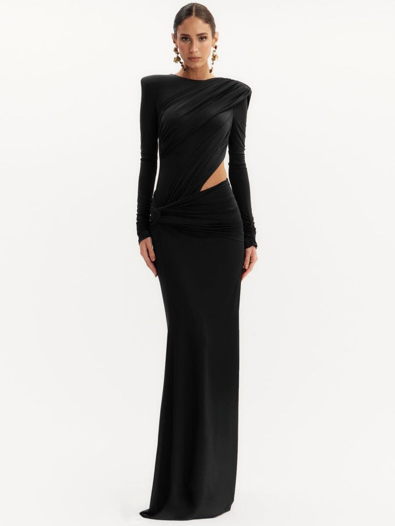 conjunto body e saia preto margot 0451 oásis resortwear