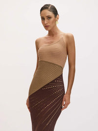 vestido longo tricô marrom lawrie 0773 oásis resortwear
