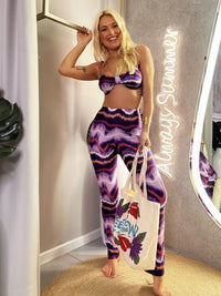 calça boots tie dye purple CL03 triya