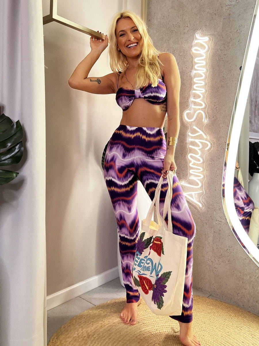 calça boots tie dye purple CL03 triya